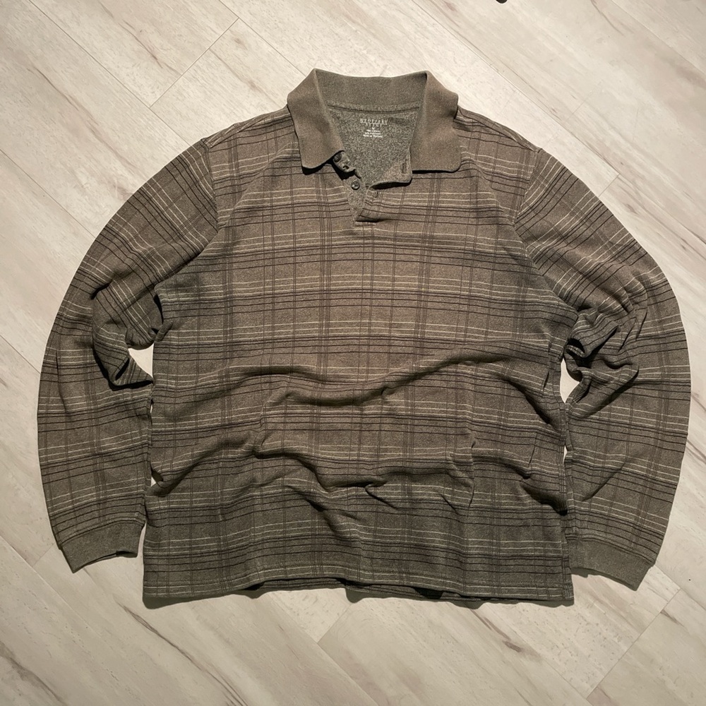 Geoffrey Beene Green Long Sleeve Collared Shirt